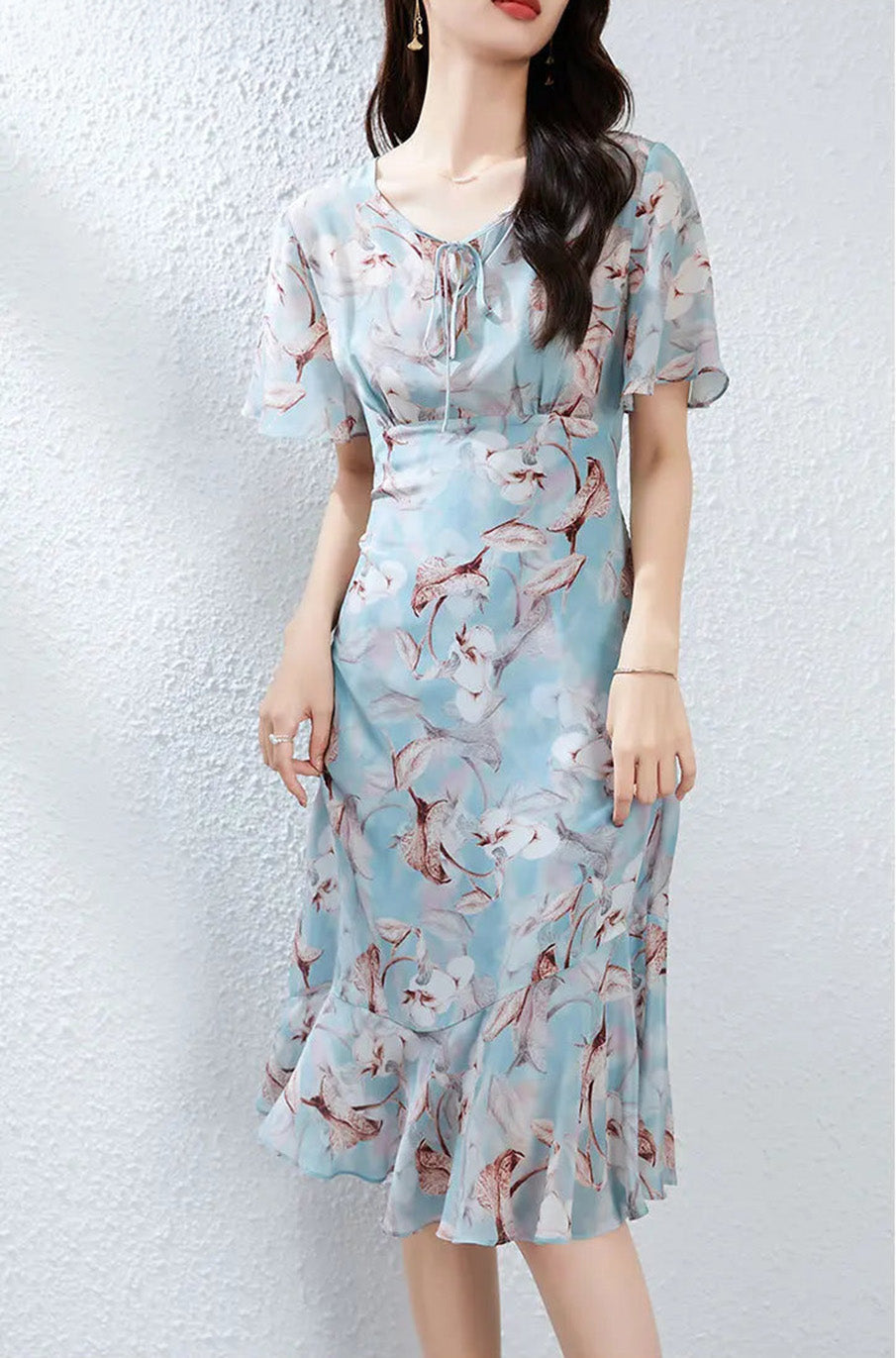 empire waist silk dress Gown: Navy Grecian with Pockets 331 Hips Elegant Empire Waist Formal Dress(MS340),