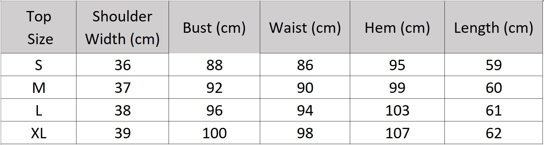 Size chart for the women's asymmetrical sleeveless top in a crinkled Lyocell-linen blend — From Borcelleclothes.