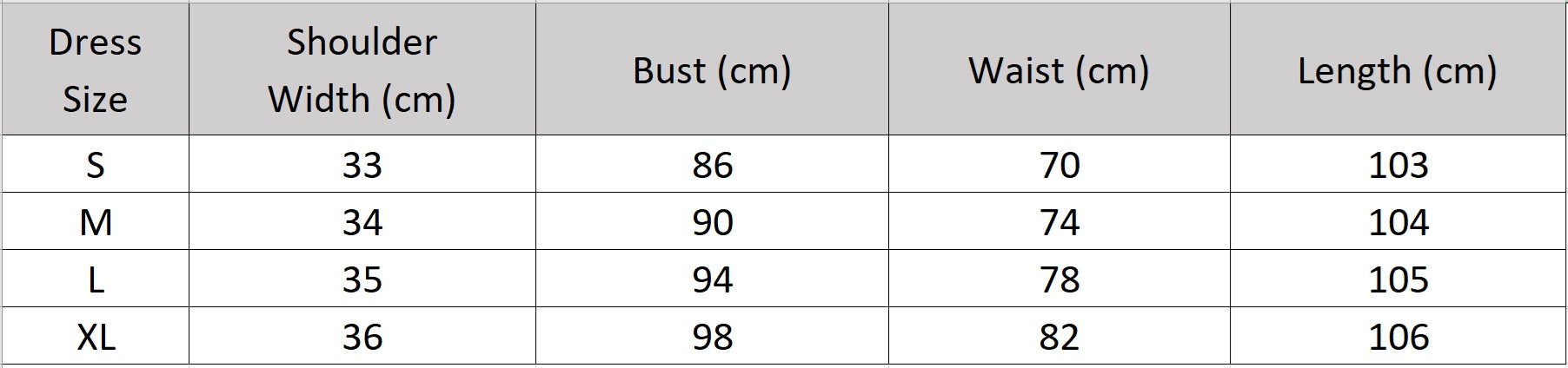 Women's size chart for a flared sleeveless midi dress crafted from 100% Mulberry silk crepe de chine. Features a wrap bodice with pleats, side sashes, and a misty watercolor print. — From Borcelleclothes.