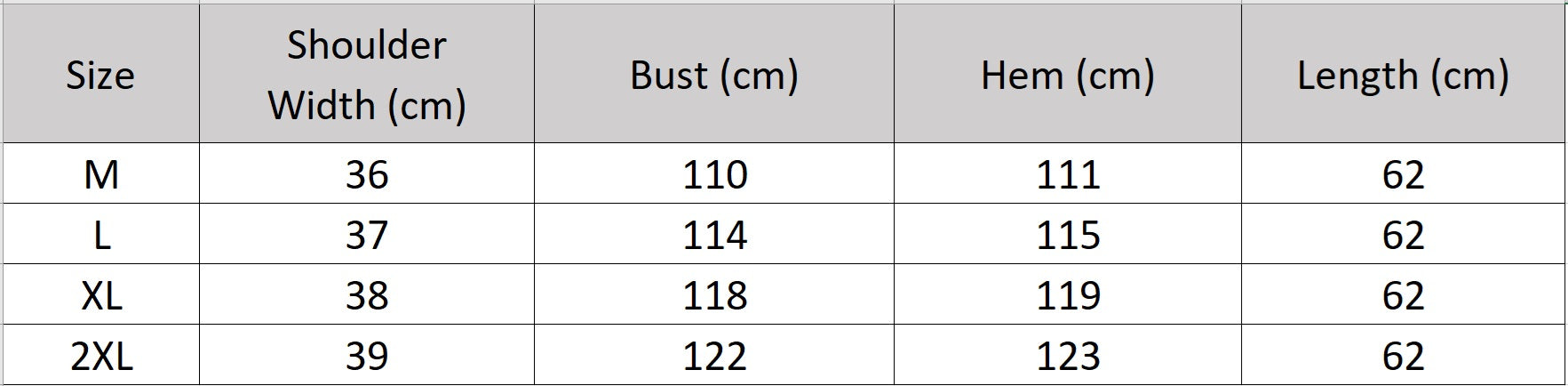 Women's size chart for a 100% Mulberry silk twill (18 Momme) sleeveless blouse in Muted Sundrop with a border print. Features front and back pleats radiating from the neckline. — From Borcelleclothes.