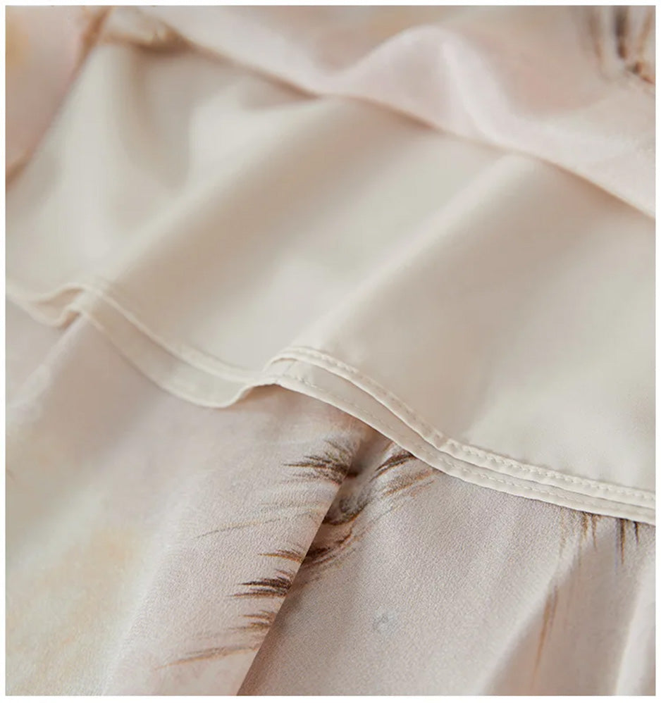 Interior view of the dress, showing the clean finish of the hem and the smooth lining for ultimate comfort — From Borcelleclothes.