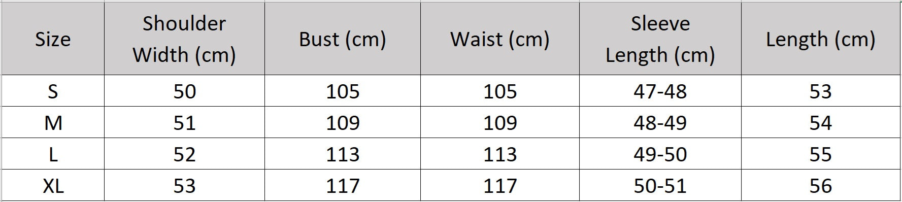 Women's size chart for a hand-finished double-sided wool jacket, with decorative bone toggles and wool tassels. — From Borcelleclothes.