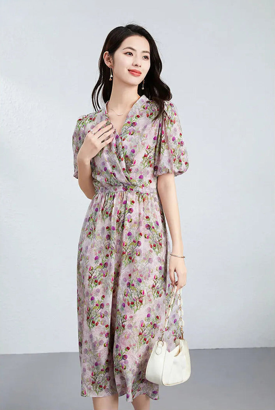 dress with draping pleats V NECK SLEEVELESS SILK CREPE FRONT DRAPING PLEATING GOWN 6