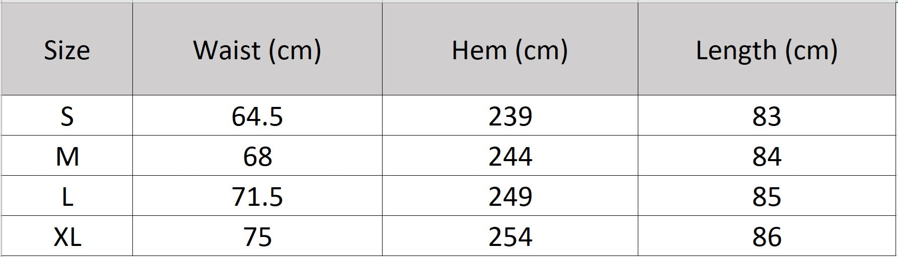 Women's size chart for a midi-length gathered cotton skirt in Perforated Anticipation shade, featuring intricate Madeira floral eyelet embroidery and a back elasticated waistband. — From Borcelleclothes.