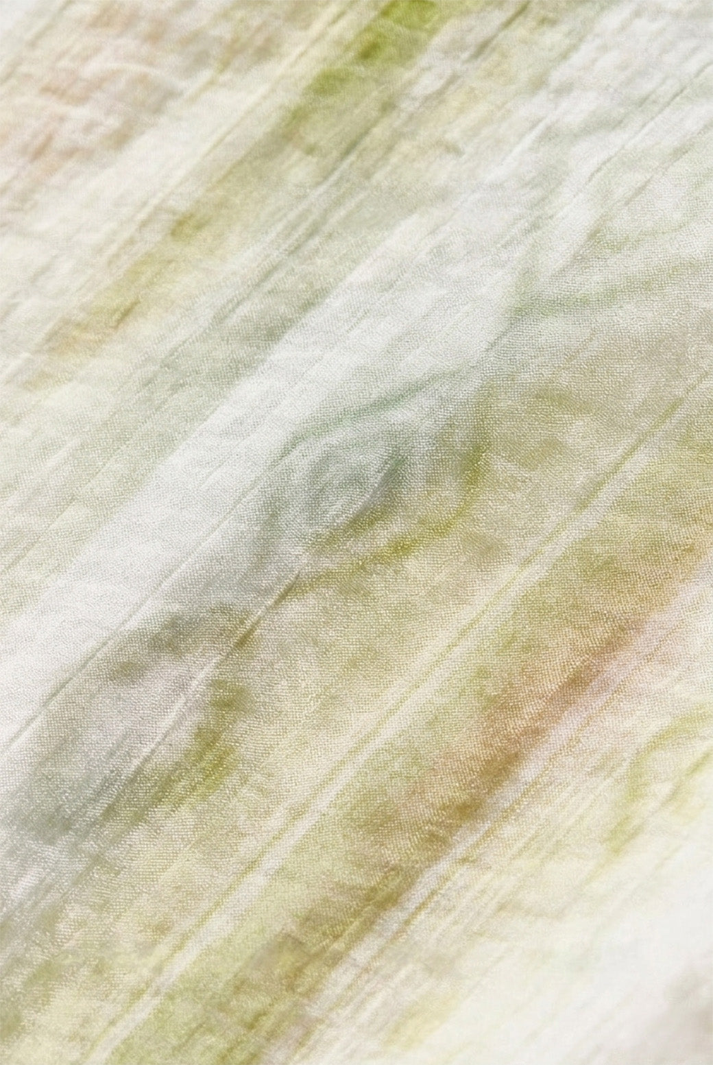 Focus on the watercolor olive gradient and the subtle "Falcon Eye" motif within the fabric transitions — From Borcelleclothes.