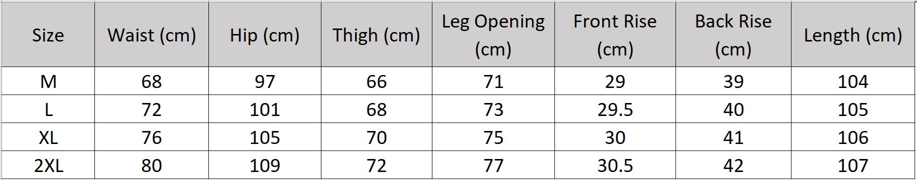 Women's size chart for a Flared wide-leg Mulberry Silk trousers in Balanced Pinstripe with two box pleats, side pockets, and an inner waist yoke. Crafted from 100% Grade 6A 46 Momme pinstriped silk jacquard. — From Borcelleclothes.