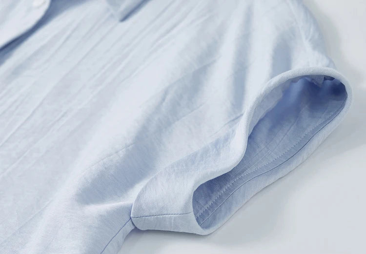 Close-up of the deep turn-up cuffs on the short kimono sleeves — From Borcelleclothes.