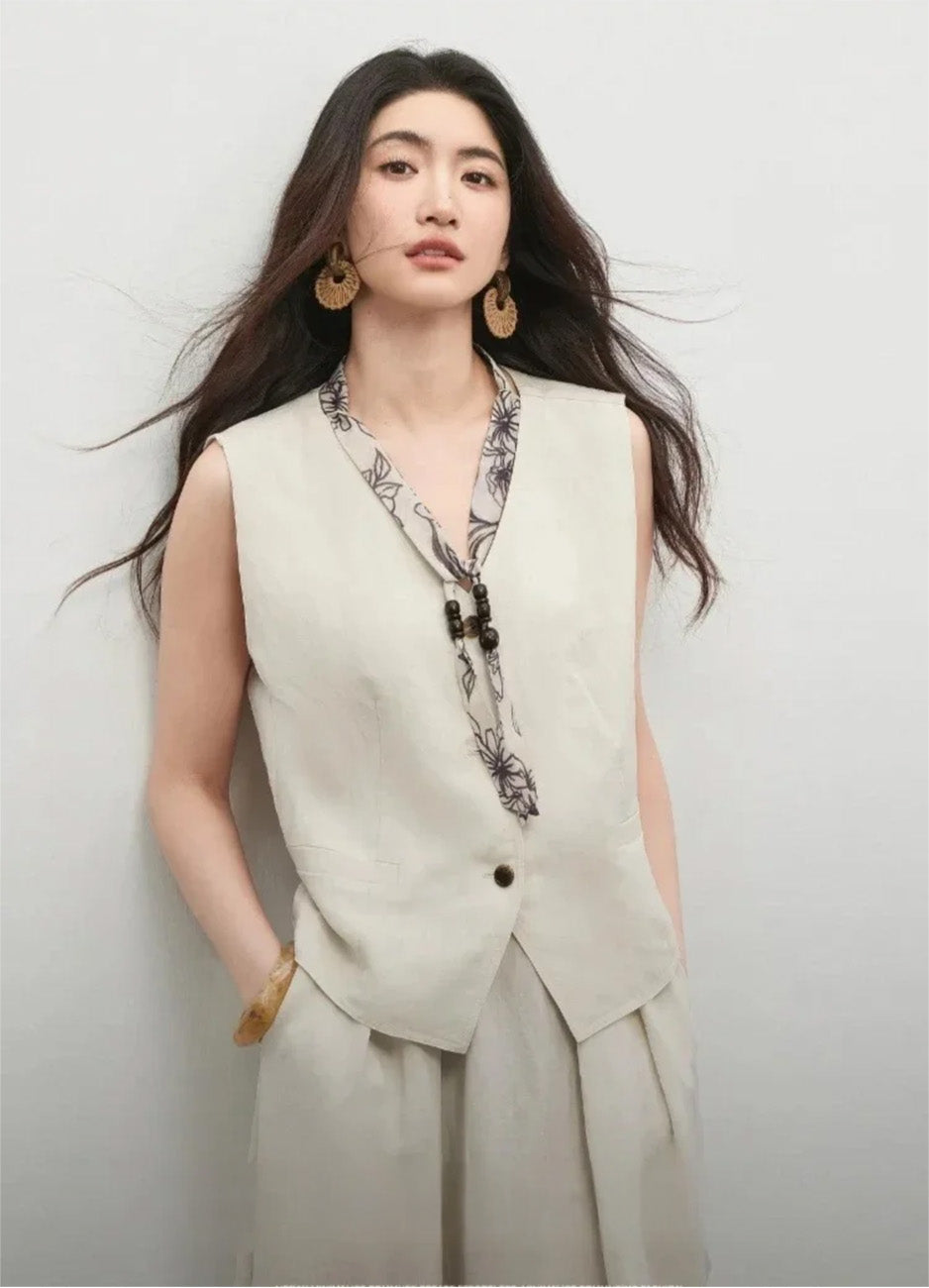 A confident silhouette of a woman standing with hands in the side seam pockets — From Borcelleclothes.