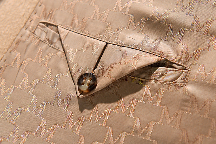 The secret pocket hidden within the silk-touch lining—where function meets discreet luxury. From Borcelleclothes.