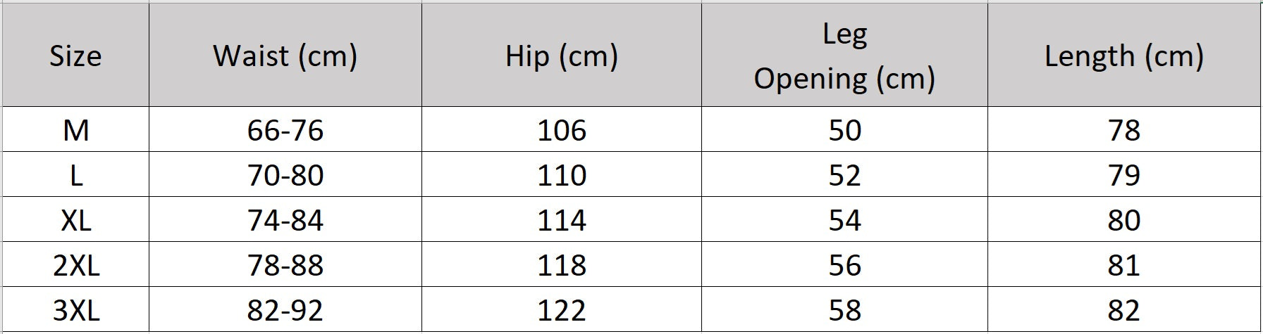 Women's size chart for a wide-leg Mulberry silk trousers with front pleats, elasticated waistband & pockets. — From Borcelleclothes.
