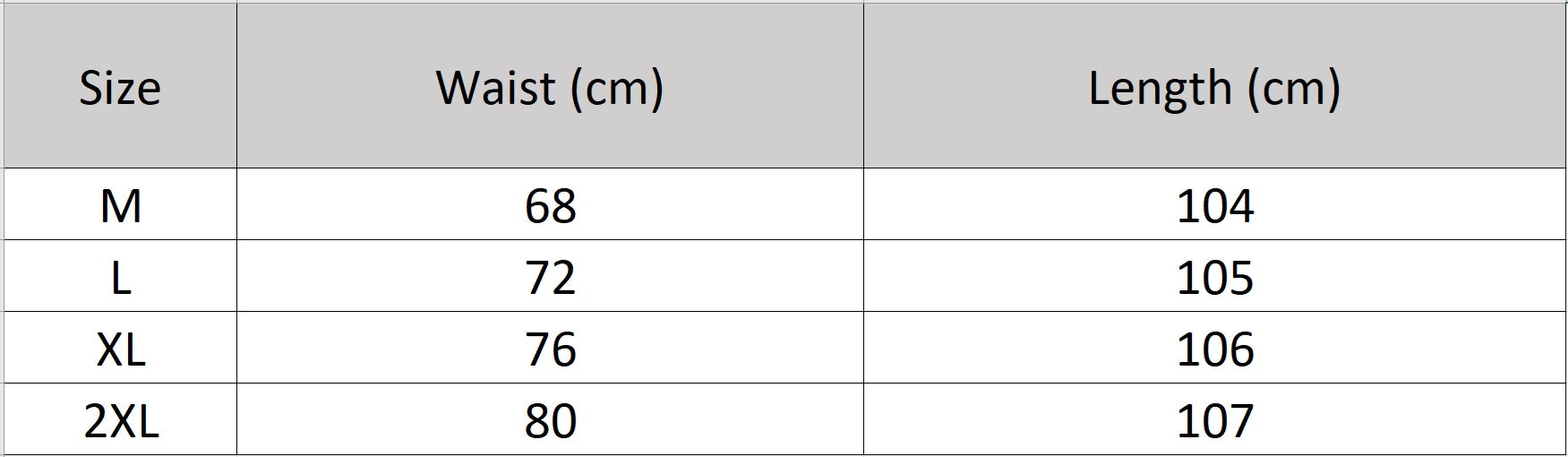 Women's size chart for an ankle-length 12-momme Mulberry silk georgette skirt in Cross Waves hue. The unique waist pleats open dynamically, forming structural aqua vortexes. — From Borcelleclothes.
