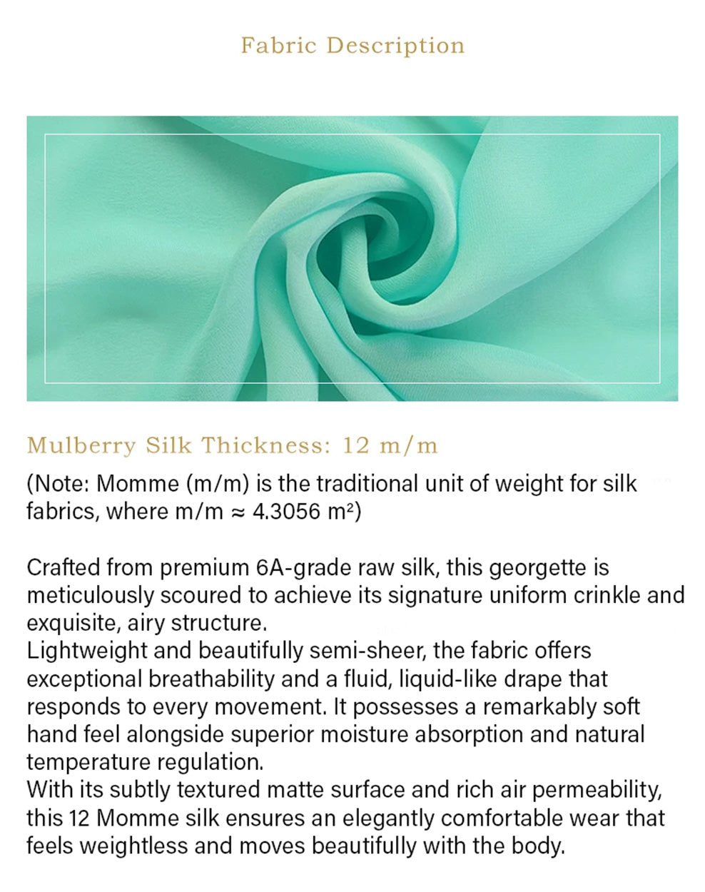 Close-up of the spiral folded fabric texture on a women's Mulberry silk skirt in Cross Waves — From Borcelleclothes.