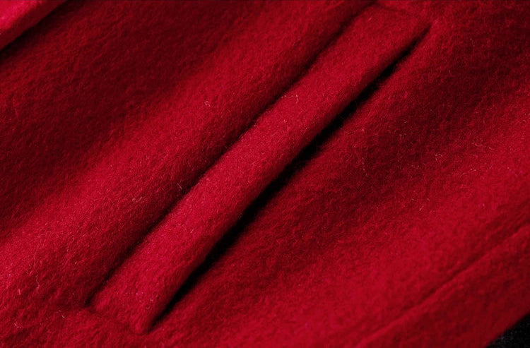 Detail of the diagonally-exposed single-welt side pocket on the Sweet Rebellion wool jacket. — From Borcelleclothes.