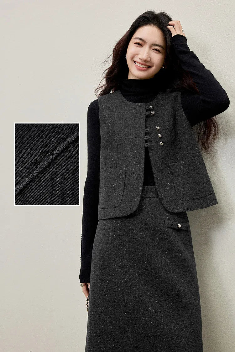 A detailed collage focusing on the honesty of design. It juxtaposes a woman's graceful pose with a close-up of the central exposed seam, proving that the technical structure is the true ornament. — From Borcelleclothes.