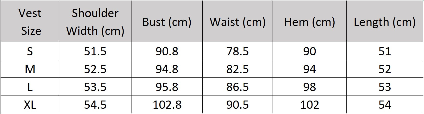 Technical sizing guide for the L'Oiseau Bleu pleated vest to ensure a perfect, tailored fit — From Borcelleclothes.