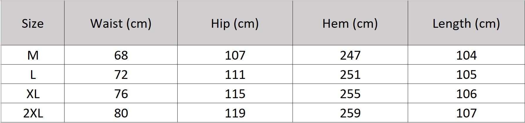 Women's size chart for a Heavy 40 momme Mulberry silk skirt, featuring a pleated overlay fixed by contrast topstitching on a structured waist yoke. Floor-length in Deep Waters shade. — From Borcelleclothes.