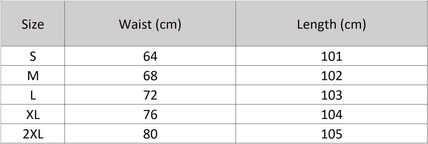 Women's size chart for a Mulberry silk maxi skirt in Récif de la Niagara hue, featuring alternating panels of marble jacquard defined by topstitching and semi-sheer georgette inserts. — From Borcelleclothes.
