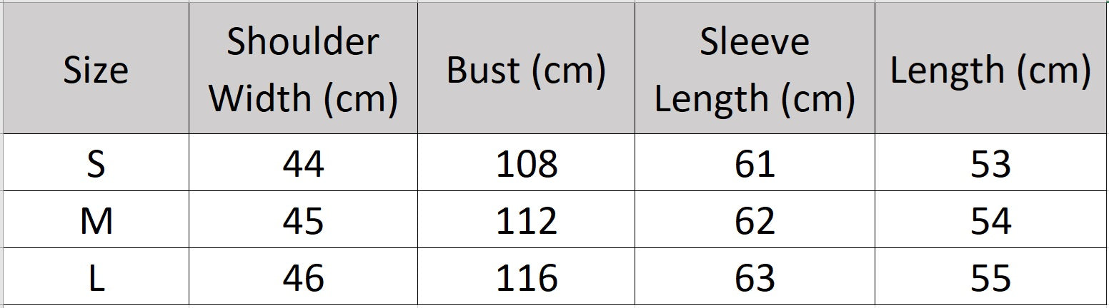Women's size chart for a Reversible cropped shearling jacket in Autographe, featuring a cut-on collar with shoulder darts, softly curled wool, and a dense, inky surface — From Borcelleclothes.