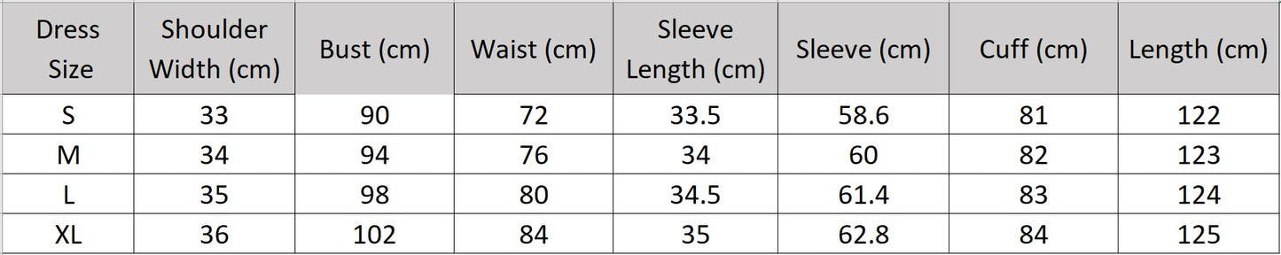 Women's size chart for a Translucent Jade Breeze silk georgette midi dress with a wrap bodice, 1/2 flutter sleeves, and watercolor jade floral patterns on a misty background. — From Borcelleclothes.