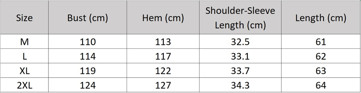 Women's size chart for a 19 momme Mulberry silk Sangbo jacquard blouse with light-reflective flecks. Features short kimono sleeves, turned-back cuffs, and a cat's-eye button closure. — Froom Borcelleclothes.