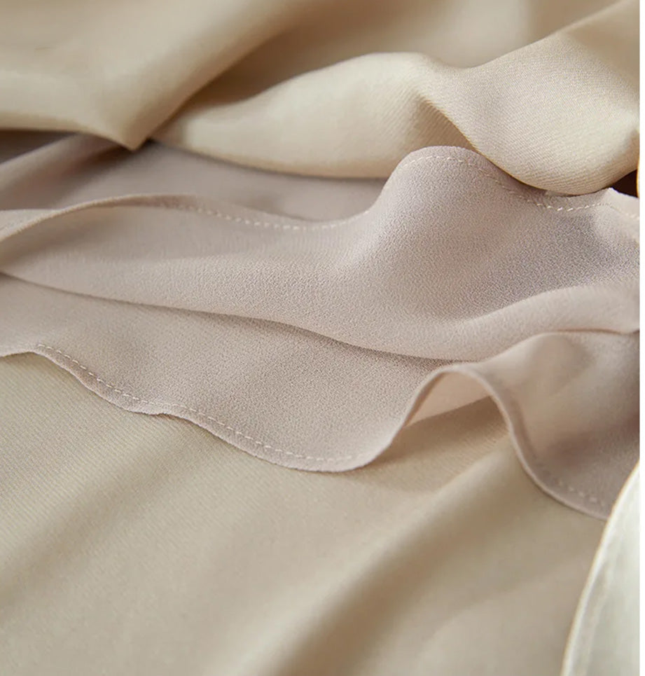 Interior view of the dress showing the high-quality lining and hem finishing — From Borcelleclothes.