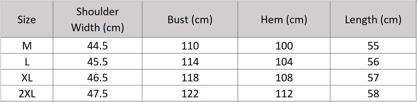 Women's size chart for a Sleeveless blouson jacket in 100% Mulberry Habotai silk. Featuring a two-way front zip, powdery soft touch, and a relaxed silhouette in Whispering Wind. — From Borcelleclothes.
