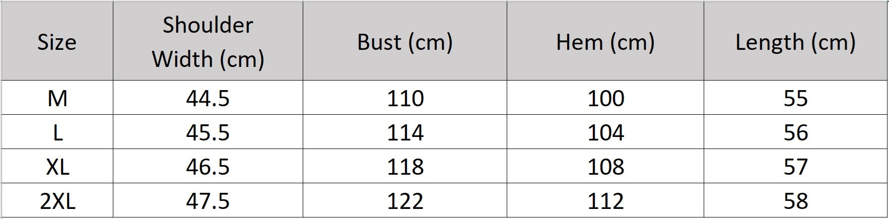 Women's size chart for a Sleeveless blouson jacket in 100% Mulberry Habotai silk. Featuring a two-way front zip, powdery soft touch, and a relaxed silhouette in Whispering Wind. — From Borcelleclothes.