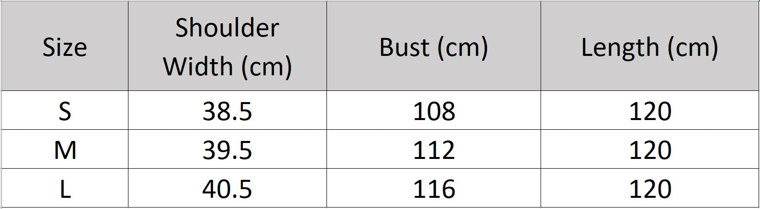 Women's size chart for a full-length straight-cut mink fur coat in Rich Black with high collar, notch lapels, and invisible closure — worn with confidence and restraint. From Borcelleclothes.