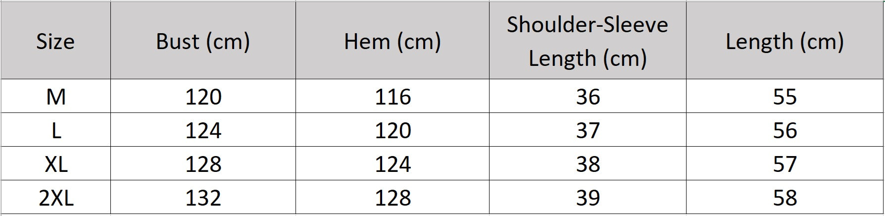 Women's size chart for a Wrinkle-resistant Mulberry silk blouse in textured 3D stripes and Without Pressure color. Features batwing sleeves, a round neckline, and an adjustable hem. —From Borcelleclothes.