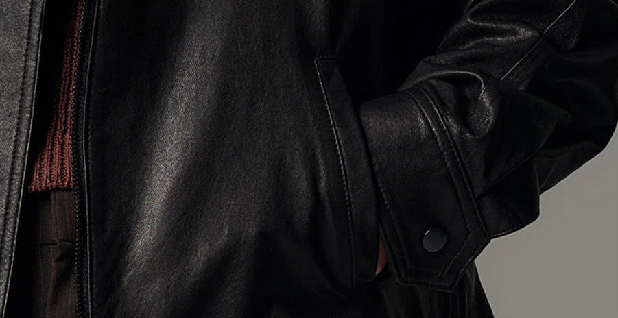 Close-up view of the precision-stitched single-welt side pocket — From Borcelleclothes.