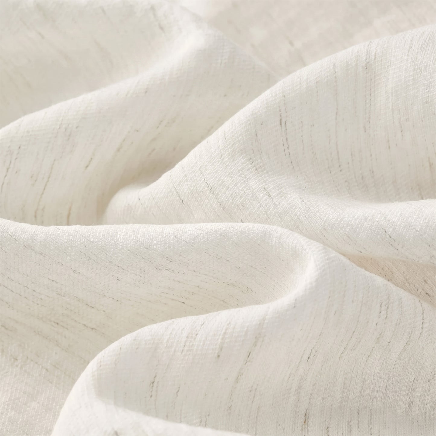 Studio shot of the light, breathable fabric folds showcasing the crinkled texture of the gathered midi skirt in Azir Fog — From Borcelleclothes.