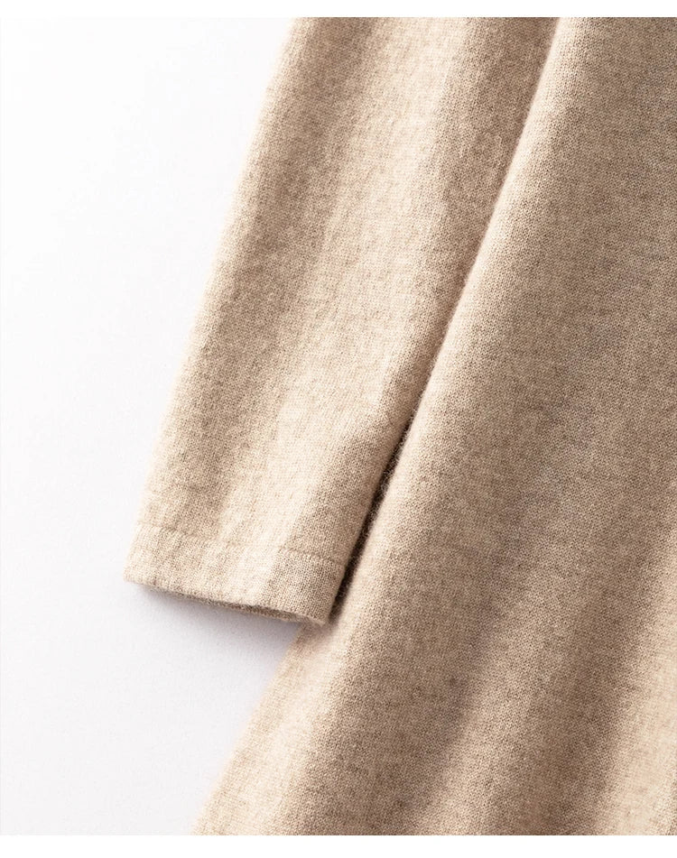 Cuff detail of Dark Vanilla cashmere blend sleeve — From Borcelleclothes.