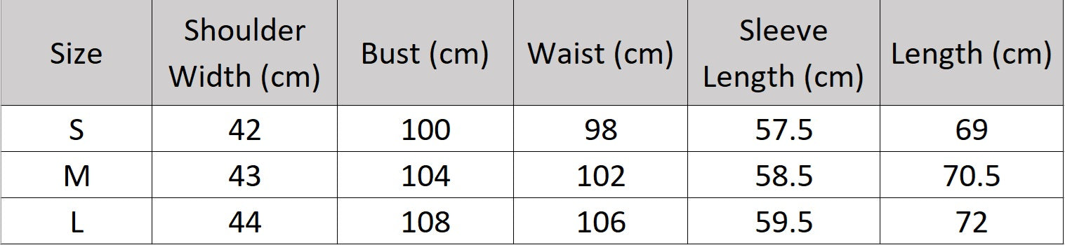 Women's size-chart for a Double-breasted ramie blazer, wide stripes with natural luster, waist belt and bold accents – From Borcelleclothes.