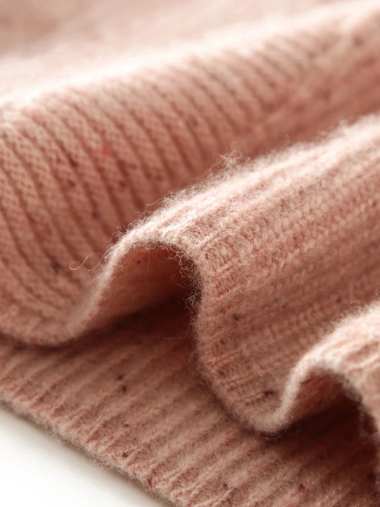 Bottom hem of Delicate Bloom sweater with neat rib finish — From Borcelleclothes.