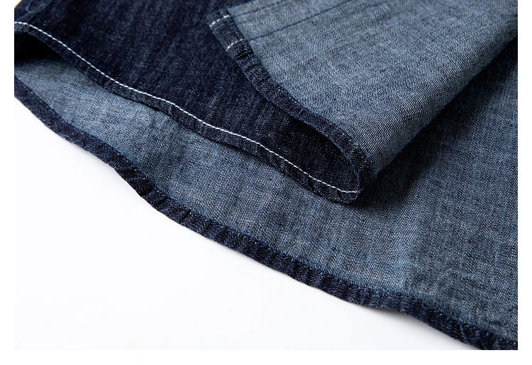 Unfolded shirt hem — gently curved and topstitched for a clean, natural edge. From Borcelleclothes.