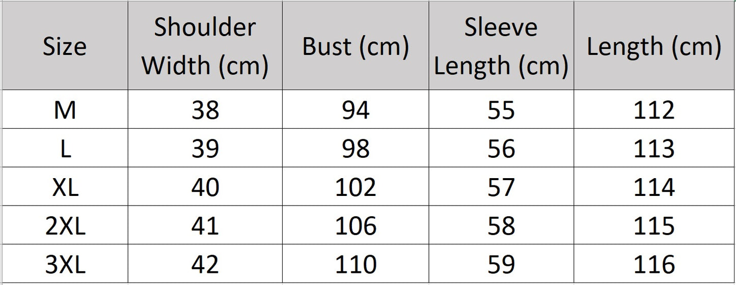 Women's size chart for a sheepskin coat in Onyx with mink-lined hood, printed floral leather cuffs and pockets, tonal zigzag quilting, and decorative knot closures — From Borcelleclothes.