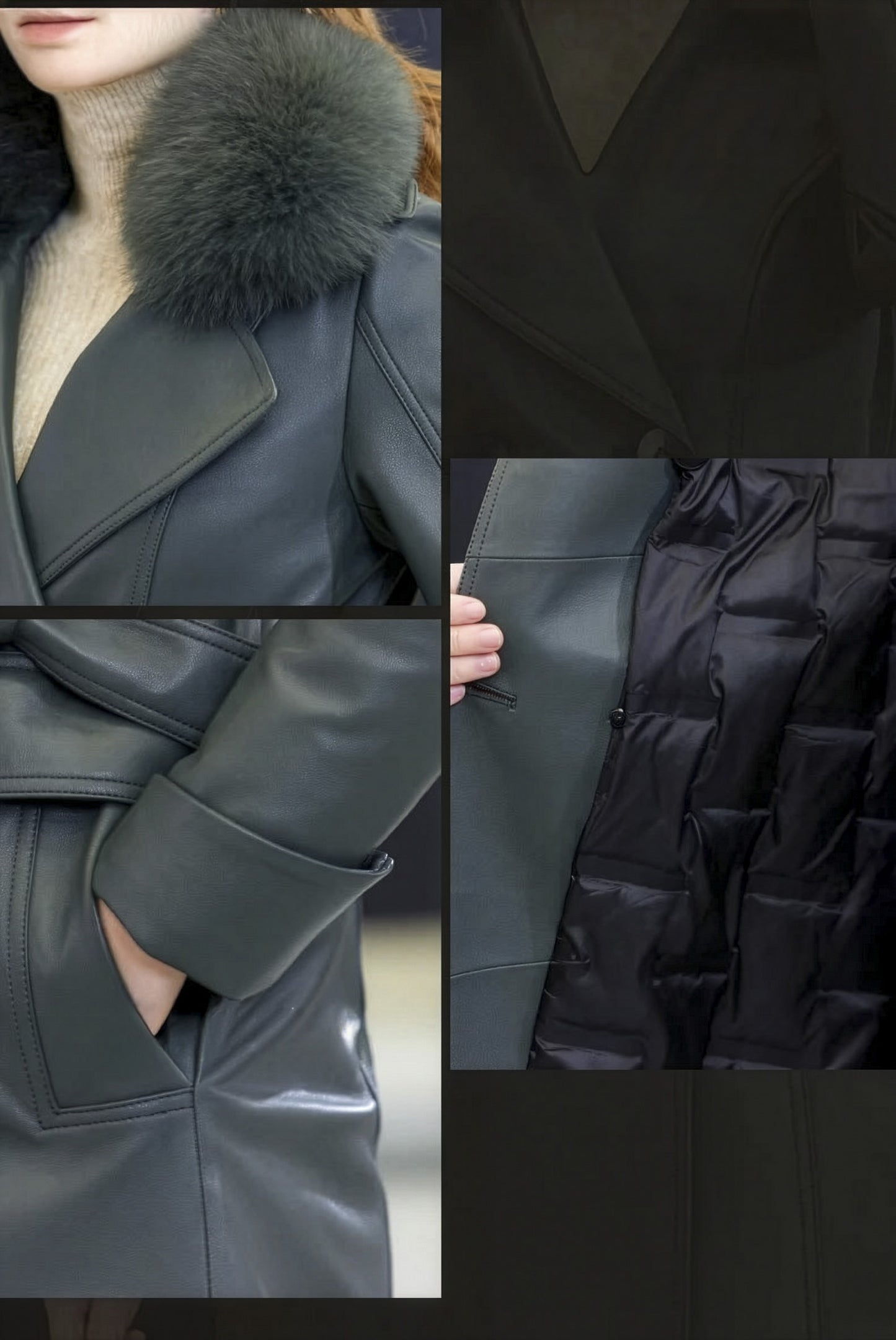 Independence coat details: collar construction, side pocket, and warm lining — From Borcelleclothes.