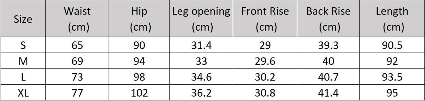 Women's size chart for tailored cropped trousers, featuring front pleats, tonal decorative buttons, and a discreet embroidered signature at the waistband. From Borcelleclothes.