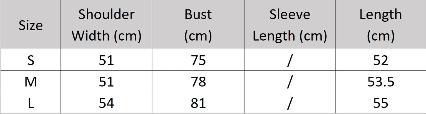 Women’s size chart for a slim-fit wide-rib wool and silk top with front and back V-necklines and delicate rhinestone fringe at the front. From Borcelleclothes.